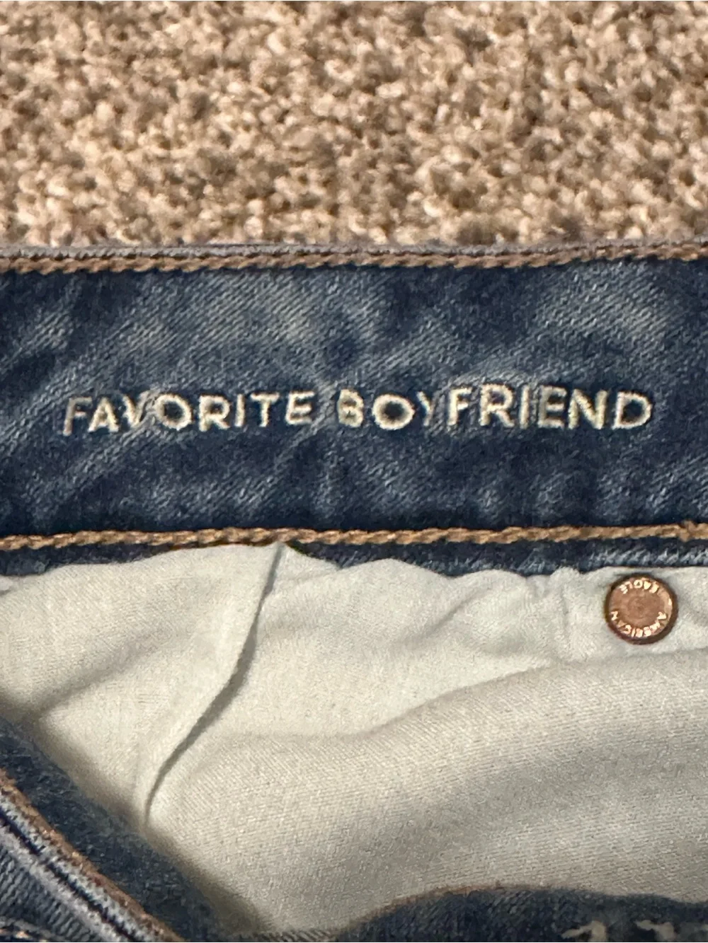 American Eagle Outfitters Dark Blue Denim Cutoff Shorts